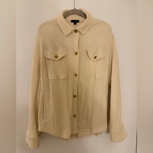 J. Crew Beige Button Up Shirt Jacket